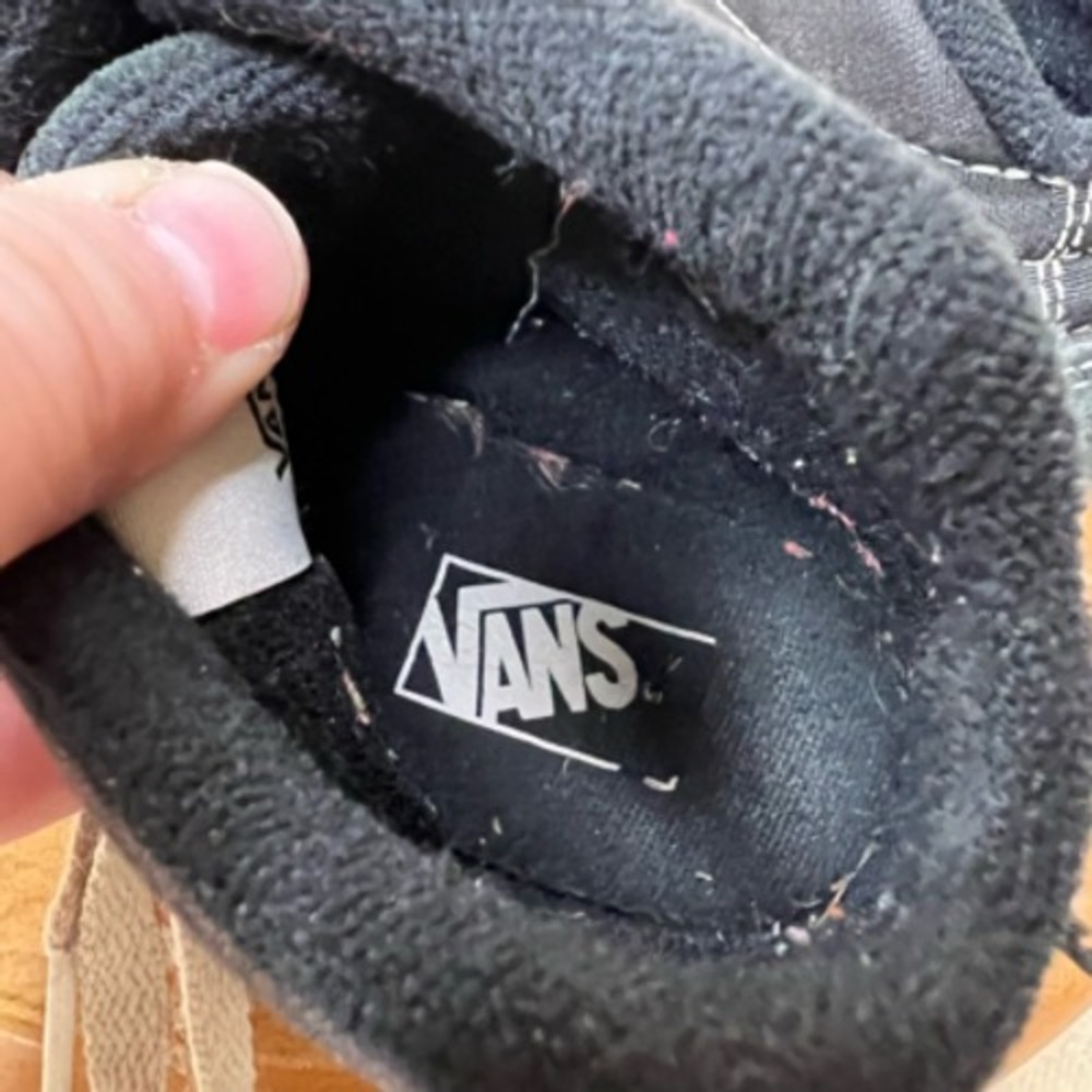 Vans Boys Old Skool Skate Shoes Athletic Black White 500714 High Top Lace Up 4 M - Picture 10 of 12